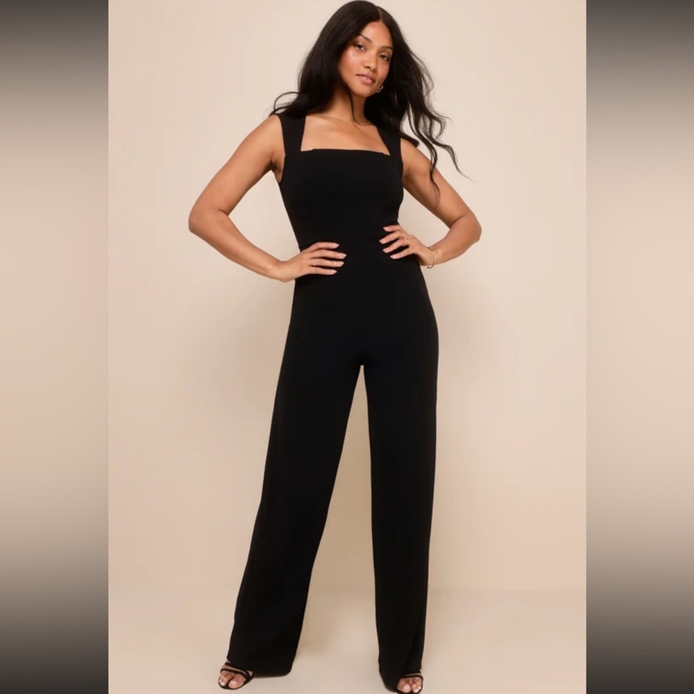 NWT Lulu’s Enticing Endeavors Black Jumpsuit - Size XL - Picture 5 of 12